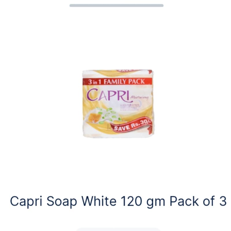 Capri Soap White 120gm pack of 3