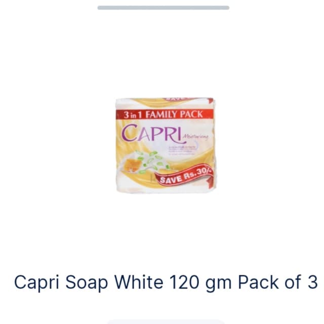 Capri Soap White 120gm pack of 3