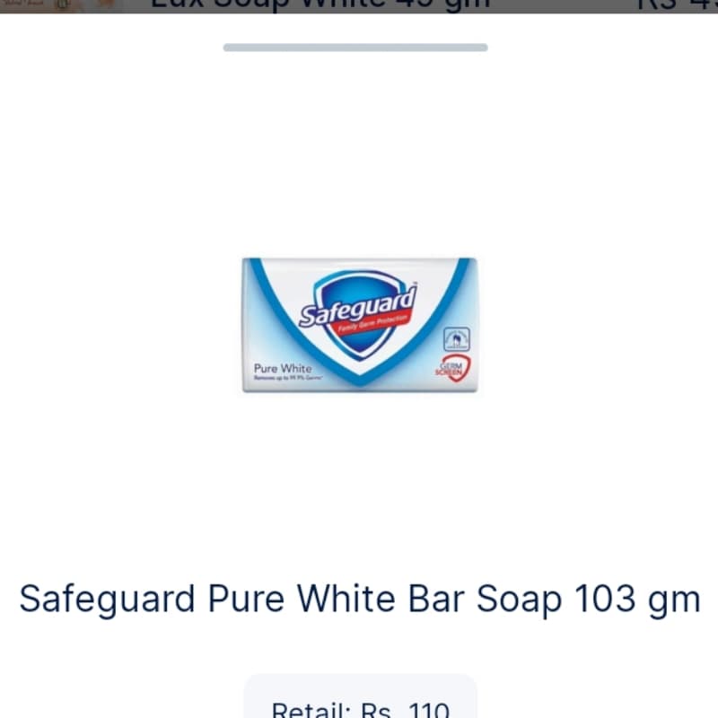 Safeguard pure White Bar soap 103gm