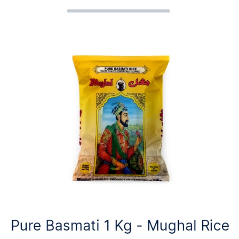 Pure Basmati 1kg Mughal Rice