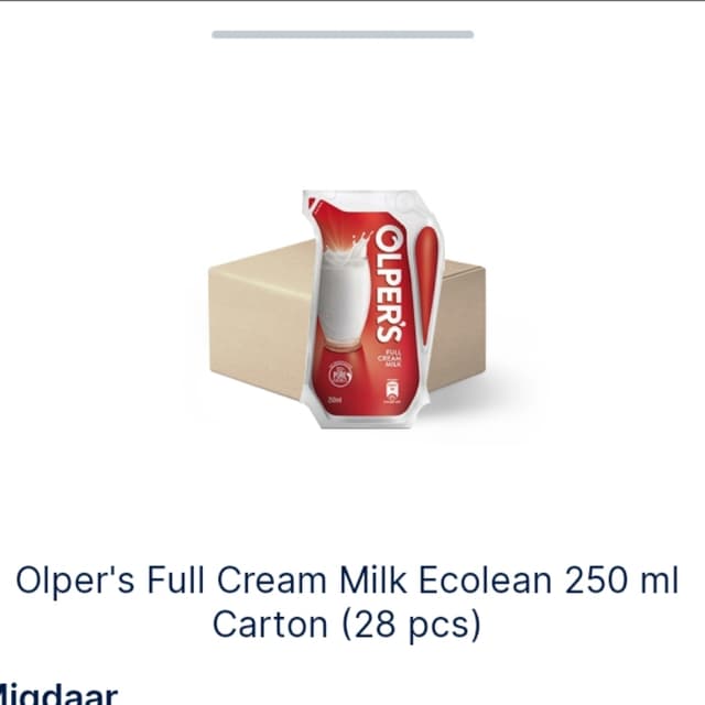 Olper,s Full cream milk ecolean 250ml cartoon (28pcs)