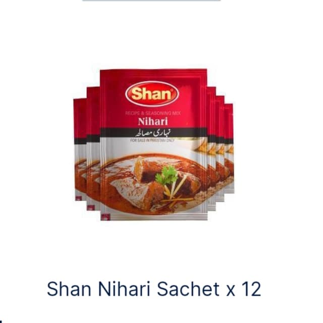 Shan nihari Sachet 12pcs
