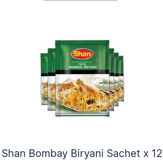 Shan Bombay biryani sachet 12pcs