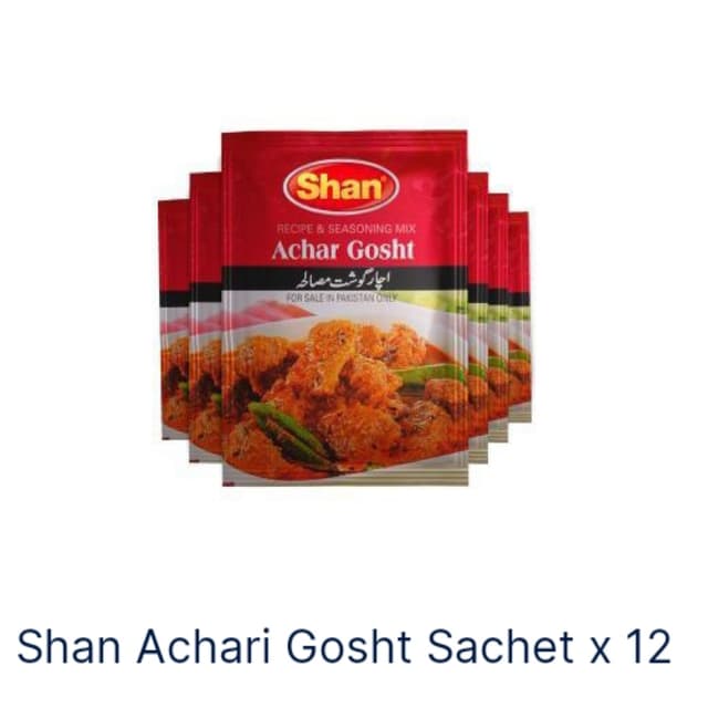 Shan Achar Gosht Sachet 12pcs