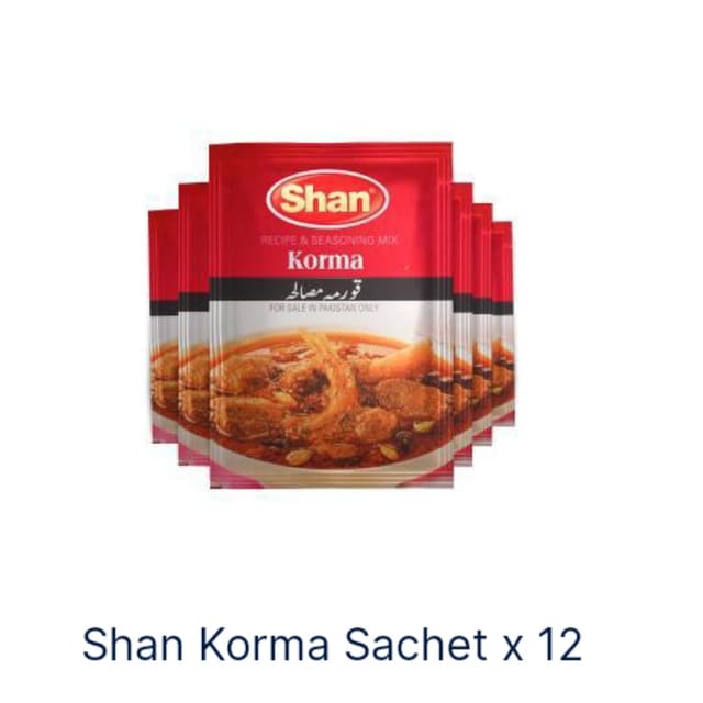 Shan korma Sachet 12pcs