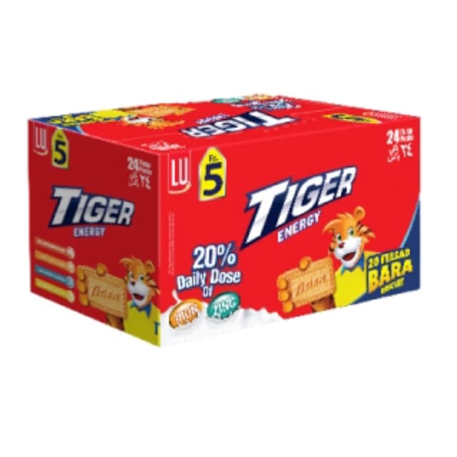 Tiger Fortified Biscuits Rs5 Box (24pcs)