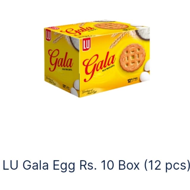 LU Gala Egg Rs 10 box 12pcs