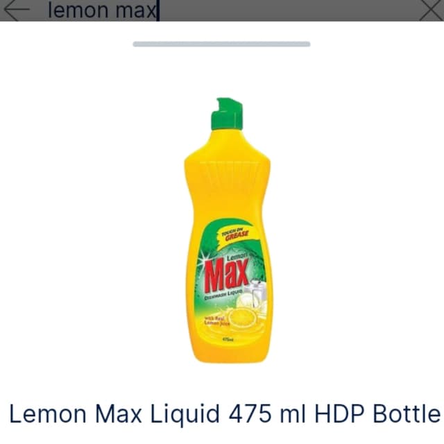 Lemon Max Liquid 475ml HDP bottle