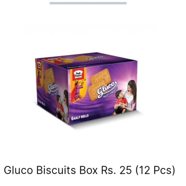 Gluco Biscuits Box Rs25 (12pcs)